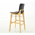 Modern Kitchen high stool wood plastic PP barstool